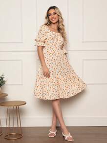 Women Dresses - Beige - View 2