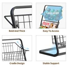 Kitchen Vegetable Storage Rack, Black Multi-layer Desktop Vegetable Holder, Household Fruit & Vegetable Basket With Slot Storage Rack