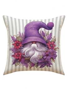 1套包含4個紫色聖誕主題坐墊套 - 彩色 - 查看 2