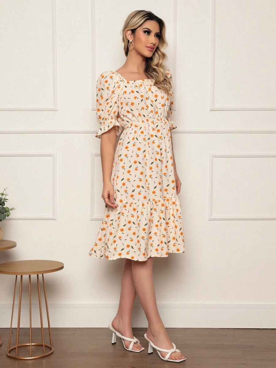 Women Dresses - Beige - View 1