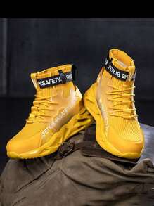 男女通用工作安全靴，钢头鞋，轻便透气，防滑防刺，经久耐用 - 黃色 - 查看 7
