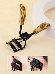 1 Stück tragbarer Wimpernkräusler mit Silikoneinsatz, 1 Stück schwarzer Edelstahl-Wimpernkräusler mit Kamm, langanhaltende Form, Wimpernaufrichtung, großeAugen, geeignet für Frauen