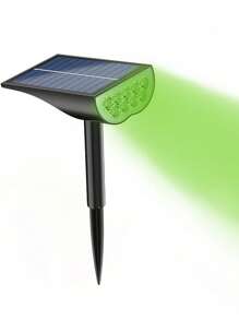 hooree 1pc Outdoor Solar Powered Ground Plugged Landscape Spotlight For Villa Garden Lawn Tree Outdoor Lights Garden Lights - Green - View 1