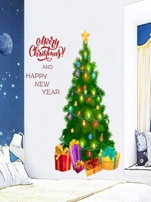 ملصقات حائط شجرة الكريسماس نمط - متعدد الألوان - مشاهدة 4