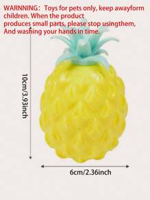 1pc Random Pineapple Design Squeeze Cat Teaser Toy - Multicolor - View 5