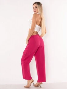 PANTALON BOLSAS LATERALES SUPER LINDOS - Rosa Fucsia - Ver 2