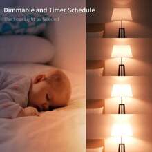 Charkee 應用程式控制的智慧燈泡,rgb 變色 Led 燈泡音樂同步,適用於房間的智慧 Led 燈泡,a19 E26 800lm,6 包(不支援 Wifi) - 彩色 - 查看 4