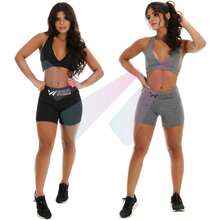 Women Lounge Bottoms Shorts Set For Summer - màu đen - Xem 4