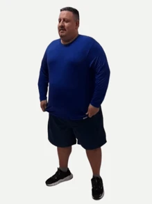 Men Plus Size T-Shirts - Xanh đậm - Xem 3