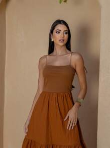 Women Dresses - Óxido marrón - Ver 3