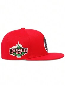 1pc Men's Baseball Cap With Compass Embroidery, Outdoor Sun Protection Adjustable Casual Hat For Spring And Autumn Travels, Beach Parties - Red - View 3