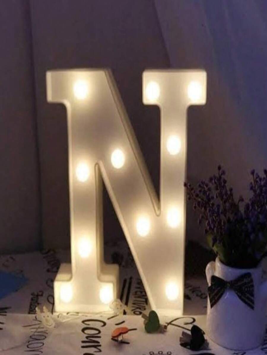 Luminous Letters Illuminated LED Lights Night Light - N - View 1