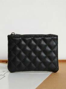 Ladies' Lightweight Diamond Pattern Short Solid Pu Leather Lightweight Fashion For Anniversary For Birthday Gift For Gift White-Collar Workers For Male For Female Hot Pink Business Casual For Women Wallet Mini Wallet Purse Wallet Coin Wallet