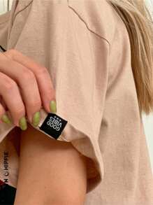 Dinosaur T-Shirt - Khaki - 卡其色 - 查看 2