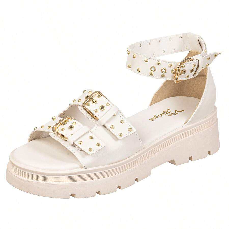 Women Heeled Sandals - 米色 - 查看 1