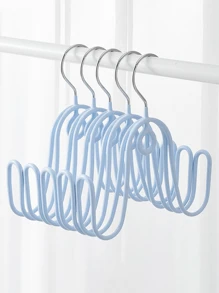 5 Piezas Estante Para Secado Y Colgado De Zapatos Para Sandalias Y Colgador De Ropa A Prueba De Viento Para Interiores/exteriores Con Gancho Para Balcón - Azul - Ver 1