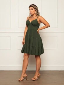 Women Dresses - xanh quân đội - Xem 5