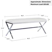 Duhome Channel Tufted Faux Leather Dining Bench Makeup Room, Living Room, Bathroom