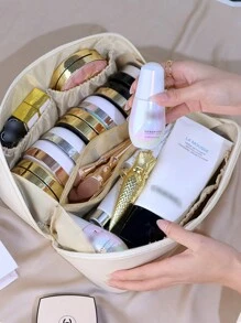 1入組多層洗漱包 - 杏色 - 查看 3