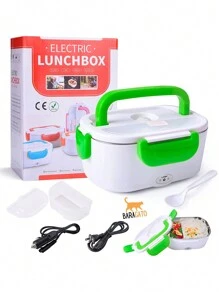 Fiambrera térmica portátil de 1L con envases. Disfruta de comidas calientes en cualquier lugar., Oferta del - Blanco - Ver 1