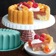 Pink Silicone Cake Mold Baking Pan, Non-stick Mold Baking Oven Accessory Baking Tool Kitchen Accessory Kitchenware - Pink - View 7