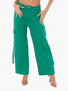 PANTALON BOLSAS LATERALES SUPER LINDOS - Verde - Ver 1