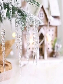 Christmas Decorations Creative Transparent Ice Bar Hanging Ornament New Christmas Tree Decoration Screw Thread Pendant Tree Decor - White - View 4