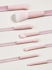 Princess Rose 8件套粉色便携式化妆刷套装，包含粉底刷、晕染刷、唇刷、遮瑕刷、小眼影刷、眼线刷、腮红刷，采用柔软亲肤纤维制成，提供无瑕妆容，满足您的面部化妆需求。化妆刷套装，化妆刷套装，化妆刷套装，全套化妆刷，化妆刷套装，全套化妆套装，化妆刷套装，化妆刷套装，化妆礼盒套装