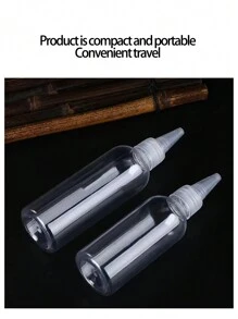 5个50毫升/80毫升/100毫升PET材质可重复灌装挤压滴管瓶，带防漏盖和透明塑料喷嘴，适用于旅行、户外旅行、旅行瓶套装、旅行瓶包、旅行配件、宿舍必备、返校用品等。 - 無色 - 查看 9