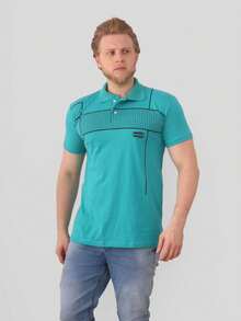 Men Polo Shirts - 綠色 - 查看 2