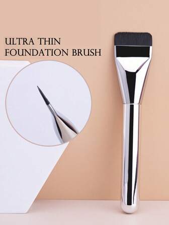 1 Stück leichter ultradünner Foundation Pinsel, Gesichtskontur Pinsel, flacher Kontur Pinsel, Cremevermischungs-Pinsel für Make-up