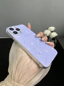 1入組透明tpu保護手機殼,帶有精確的切割,愛心紫色設計,適用於蘋果和其他型號 - 彩色 - 查看 2