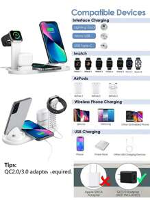 6合1無綫充電器 - 白色 - 查看 8