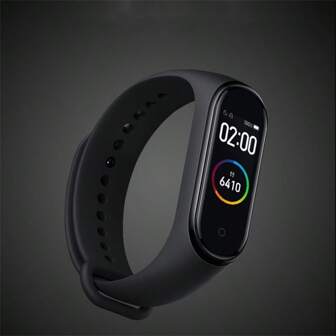 1pc Compatible With Xiaomi Smart Bracelet Band 4/3/5/6/7 Breathable Lightweight Black Silicon Wristband (Watch Not Included) As A Gift For Students Returning To School