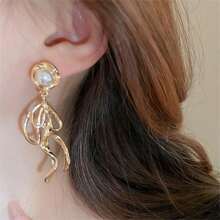 1对925纯银针珠花朵蝴蝶结流苏耳环，个性时尚耳环，适合女性日常佩戴和节日礼物 - 彩色 - 查看 4