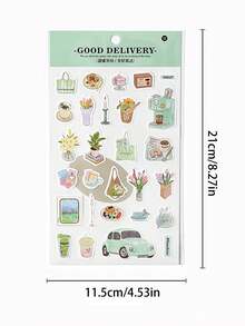 1pc Sweet Supply Series Vintage Daily Life Stuff Sticker For Scrapbooking, Journal Decorating - Multicolor - View 3