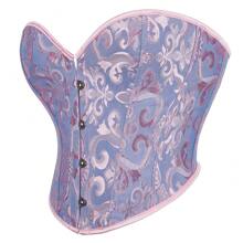 Plus Size Body Shaping Top With Back Tie Detail, Blue - Blue - View 3