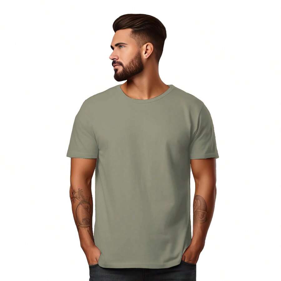Men T-Shirts - Màu Xám nhạt - Xem 1
