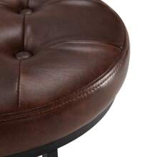 Duhome Round Open Base Faux Leather Vanity Stool For Living Room Bedroom