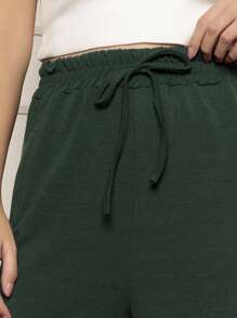 Women Pants - 軍綠色 - 查看 3
