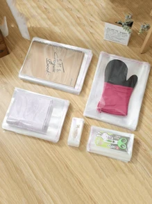 200 个透明 OPP 袋，矩形自粘密封袋，适用于 DIY、派对、万圣节、圣诞节、情人节、家庭聚会、婚礼回礼、礼品包装、圣诞节 - 透明 - 查看 2
