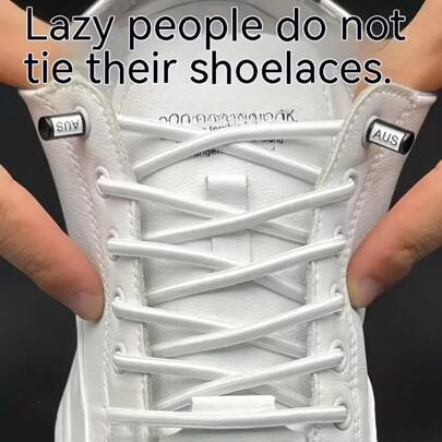 1 Pair 100cm/39.4in Elastic No Tie Shoelaces Suitable For All Adults