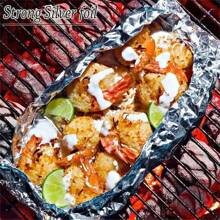 燒烤錫箔紙燒烤家用錫箔紙烤箱錫箔紙鋁箔紙-防水錫箔紙烘焙和燒烤工具高耐溫家用(5m)