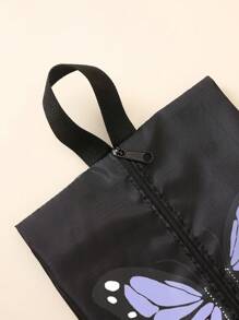 Butterfly Patterned Portable Travel Shoe Packing Pouch With Zipper Closure And Waterproof Coating With Zipper Shoe Organizer Shoe Storage Box For Travel For Storage For Sneaker Boot Bag Shoes Case Shoe Storage Box Shoes Organizer Accessories For Travel Vacation Cruise Summer Holiday Travelling Bag Travel Stuff Essentials For College Dorm Home School Hotal - Multicolor - View 5