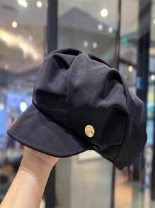 女士黑色貝雷帽 - 黑色 - 查看 1