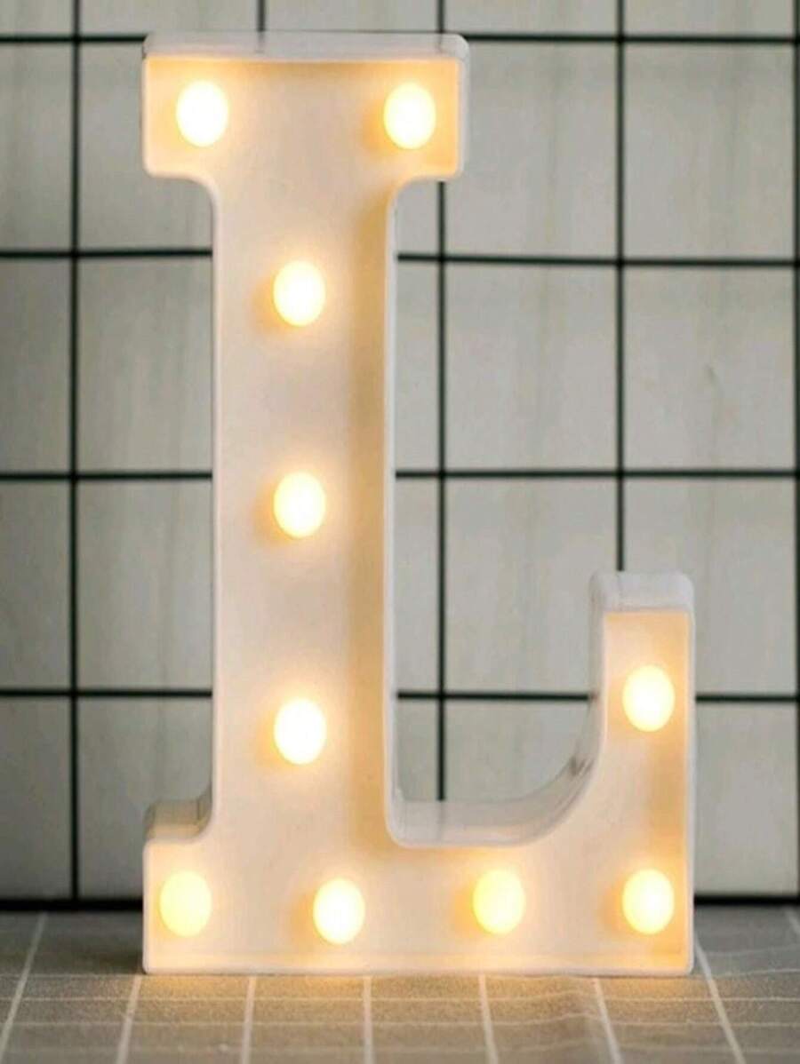 Letras Luminosas Luces LED Iluminadas Luz Nocturna - L - Ver 1