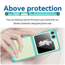 华丽多彩奢华潮流手机壳 适用于三星 Galaxy Z Flip 5/Flip 4 5G/Flip 3 5G 手机壳 - 透藍 - 查看 4