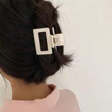 5个5厘米方形爪形发夹套装，休闲发夹，发卡，发饰，抓发夹，秋冬季女士发饰，适合度假装扮和夏季穿搭。 - 彩色 - 查看 3