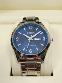 ORSGA Đồng hồ đeo tay Đúng mốt Nhẹ Sang trọng Thép Dây đeo Thạch anh Không thấm nước Nam Đồng hồ 8828g - 1 Miếng - Bạc - Xem 2