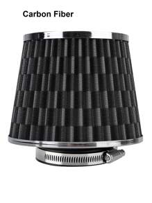 1PC 3 Inch High Flow Cold Air Intake Filter Induction Kit Sport Power Mesh Cone 76MM Car Air Filters Universal - carbon fiber color - View 1